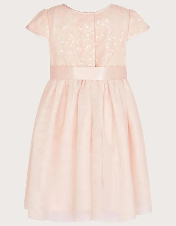 Monsoon Baby Truth Sequin Lace Dress Pink Children Dresses Monsoon Baby Truth Sequin Lace Dress Pink Children Dresses