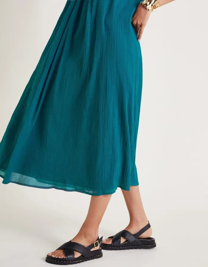 Monsoon Becky Sleeveless Beaded Midi Dress Teal Women Casualwear Monsoon Becky Sleeveless Beaded Midi Dress Teal Women Casualwear
