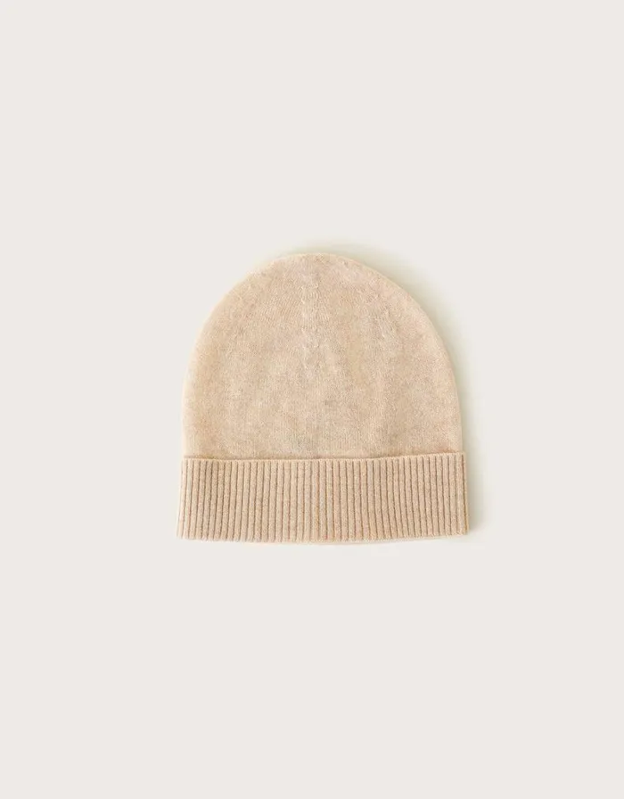 Monsoon Coni Cashmere Beanie Hat Ivory Women Hats