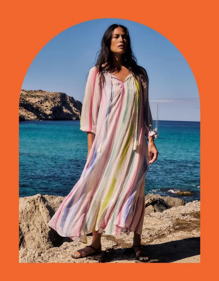 Monsoon East Kandi Rainbow Dress Multi Women Day Dresses