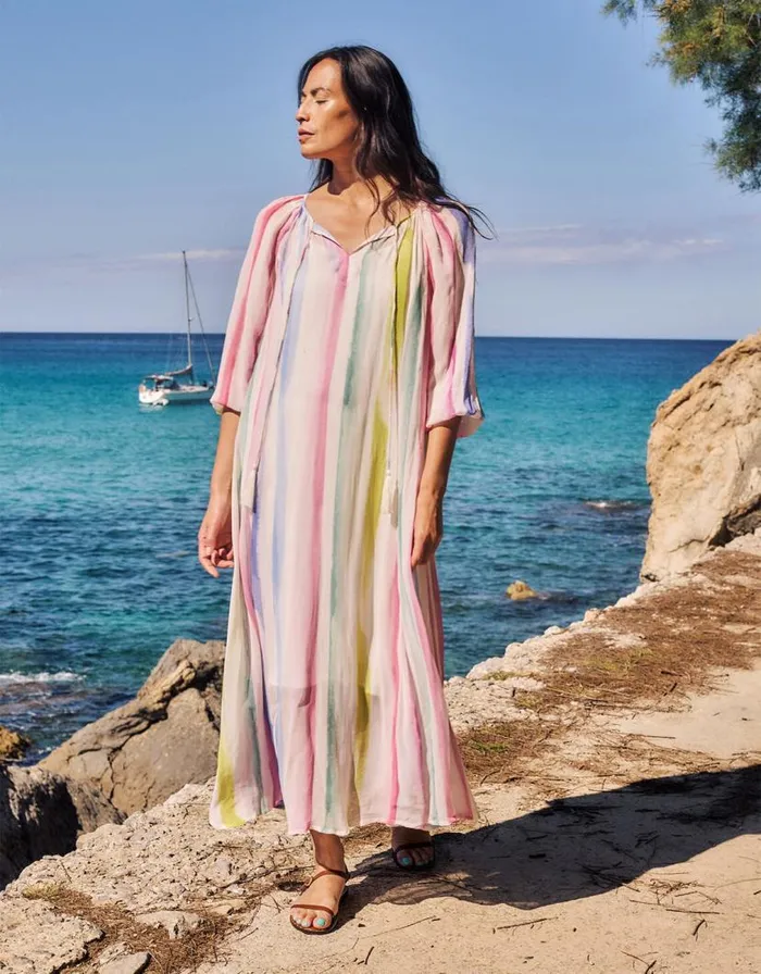 Monsoon East Kandi Rainbow Dress Multi Women Day Dresses Monsoon East Kandi Rainbow Dress Multi Women Day Dresses
