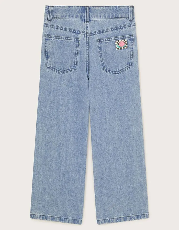 Monsoon Flower Denim Jeans Blue Children Casualwear Collection Monsoon Flower Denim Jeans Blue Children Casualwear Collection