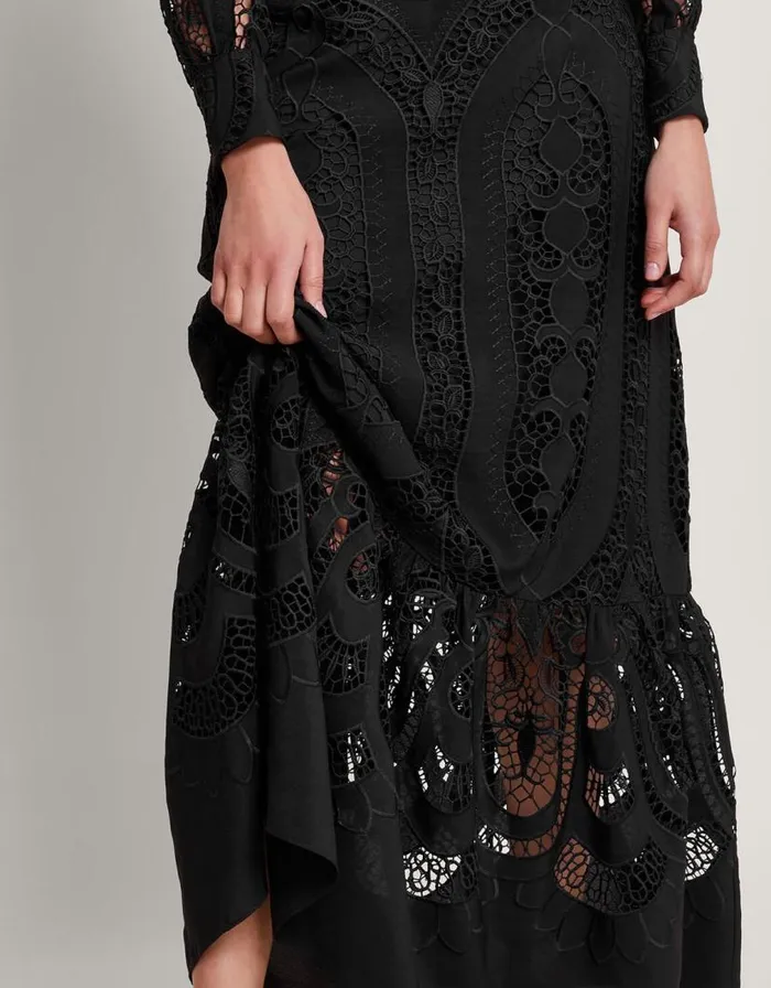 Monsoon Harlow Lace Maxi Dress Black Women Occasionwear Monsoon Harlow Lace Maxi Dress Black Women Occasionwear