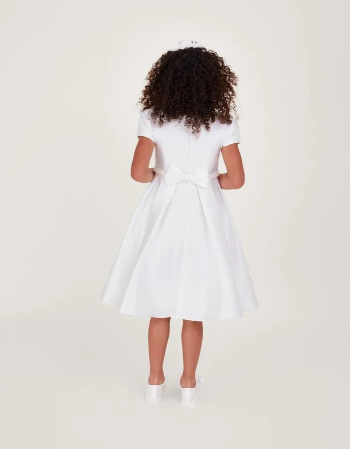 Monsoon Henriette Pearl Belt Duchess Dress Ivory Children Dresses Monsoon Henriette Pearl Belt Duchess Dress Ivory Children Dresses