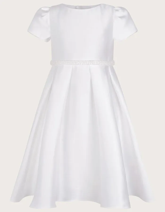 Monsoon Henriette Pearl Belt Duchess Dress Ivory Children Dresses Monsoon Henriette Pearl Belt Duchess Dress Ivory Children Dresses
