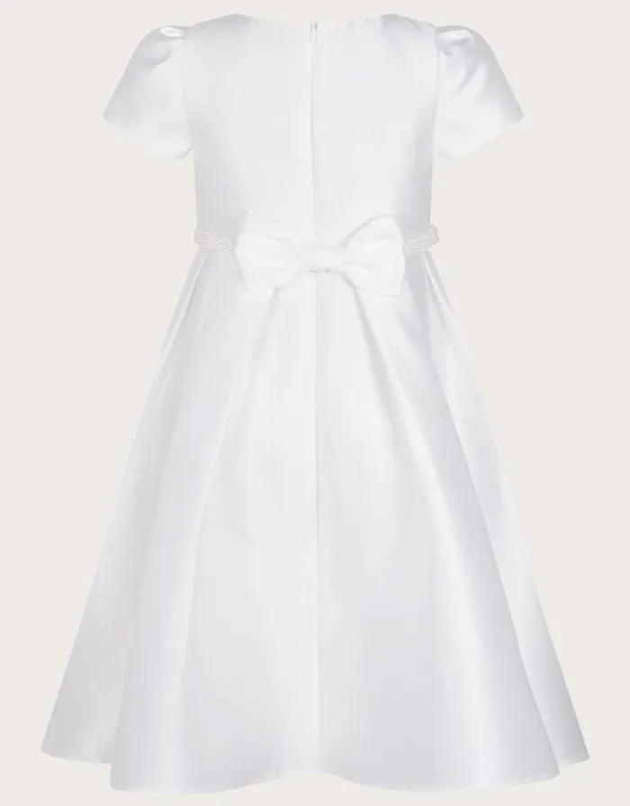 Monsoon Henriette Pearl Belt Duchess Dress Ivory Children Dresses Monsoon Henriette Pearl Belt Duchess Dress Ivory Children Dresses