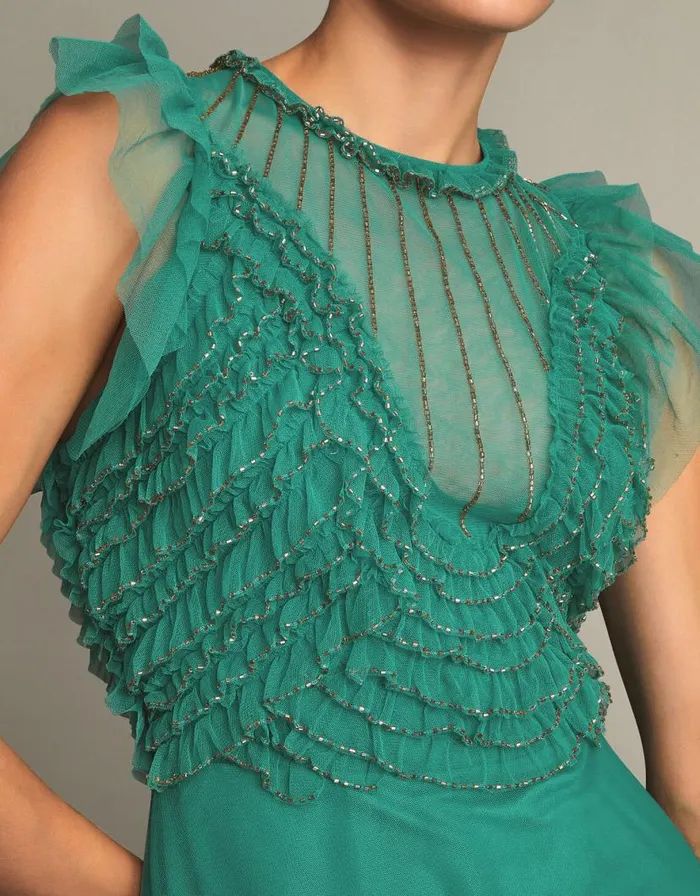 Monsoon Irina HandEmbellished Maxi Dress Green Women Occasionwear Monsoon Irina HandEmbellished Maxi Dress Green Women Occasionwear
