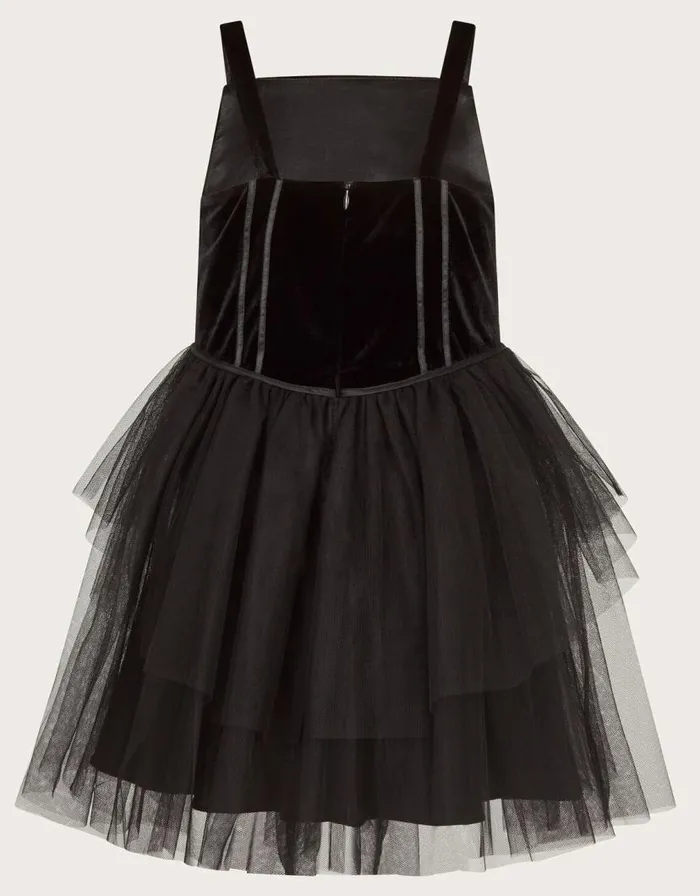 Monsoon Isadora Tulle Dress Black Children Dresses Monsoon Isadora Tulle Dress Black Children Dresses