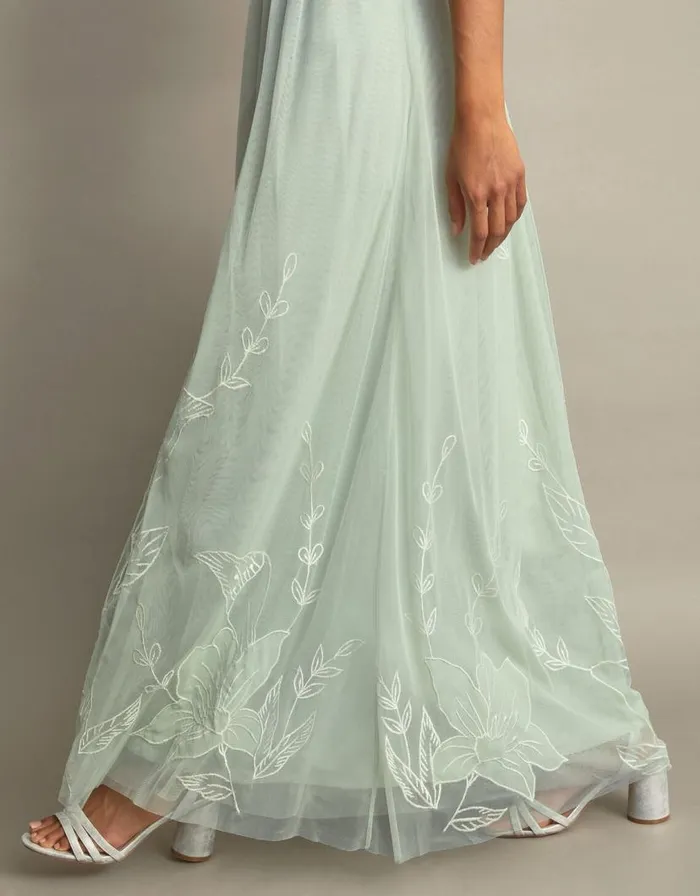 Monsoon Kacia Embroidered Maxi Dress Green Women Occasionwear Monsoon Kacia Embroidered Maxi Dress Green Women Occasionwear