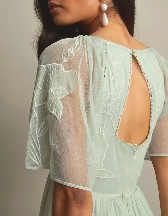 Monsoon Kacia Embroidered Maxi Dress Green Women Occasionwear Monsoon Kacia Embroidered Maxi Dress Green Women Occasionwear