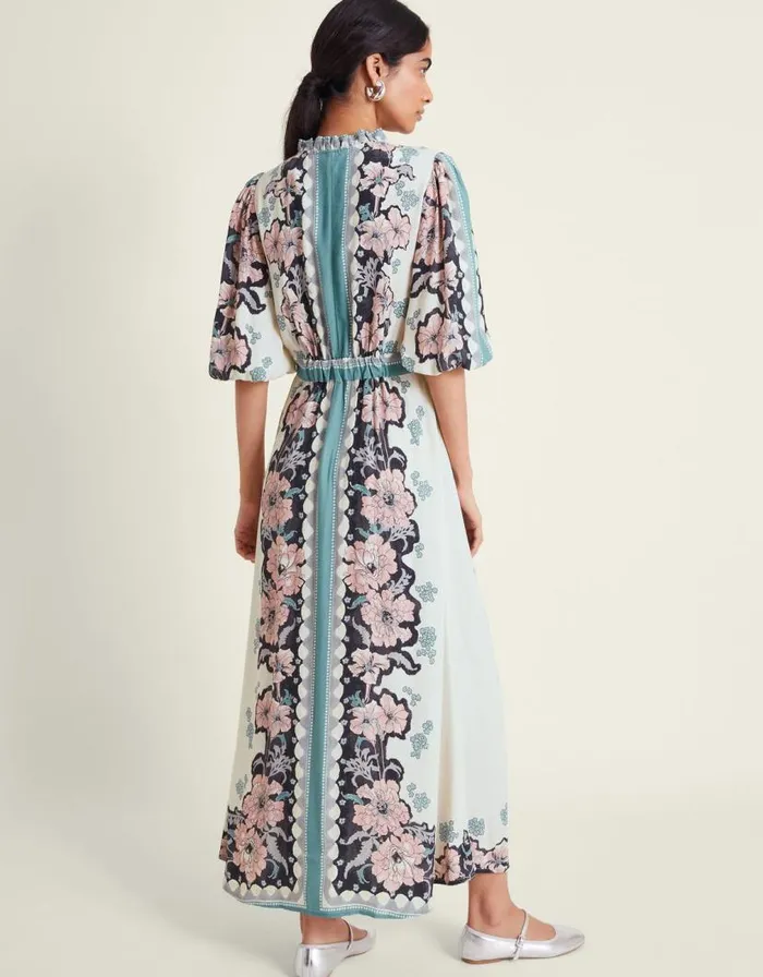 Monsoon Katrina Floral Midi Shirt Dress Ivory Women Day Dresses Monsoon Katrina Floral Midi Shirt Dress Ivory Women Day Dresses