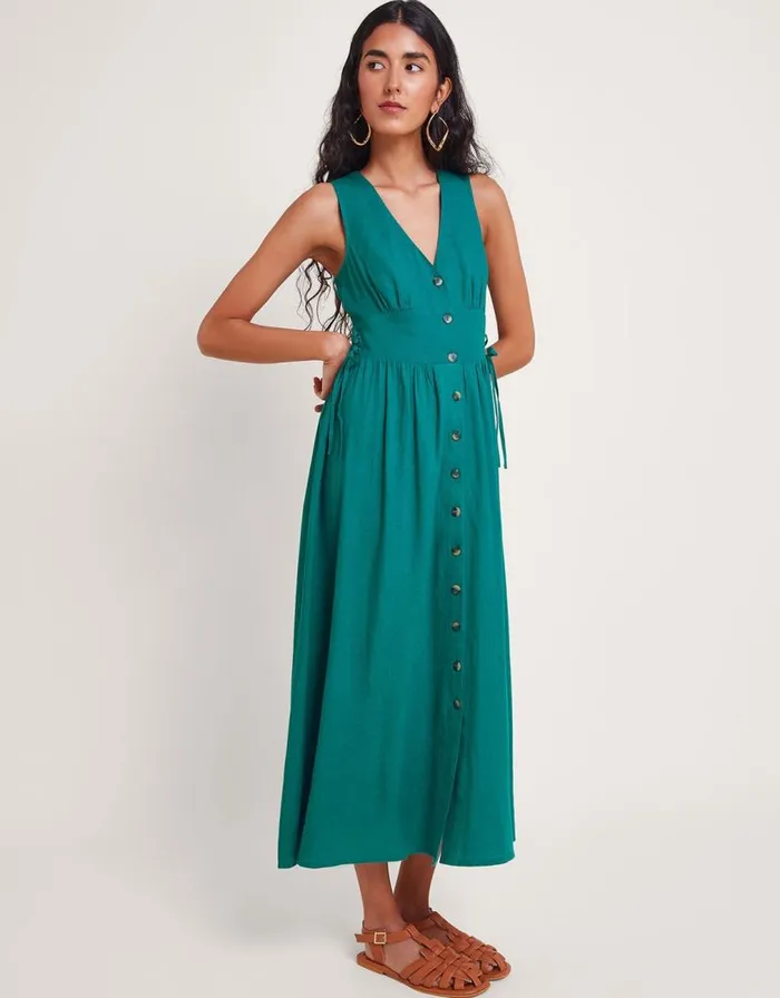 Monsoon Kaya ButtonThrough Dress Teal Women Casualwear Monsoon Kaya ButtonThrough Dress Teal Women Casualwear