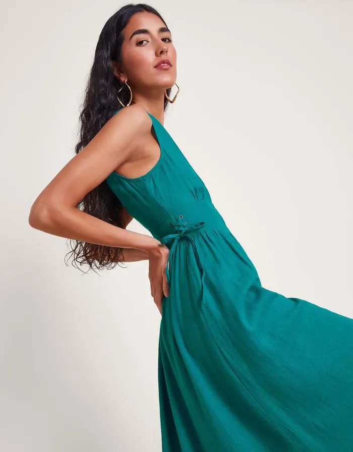 Monsoon Kaya ButtonThrough Dress Teal Women Casualwear Monsoon Kaya ButtonThrough Dress Teal Women Casualwear