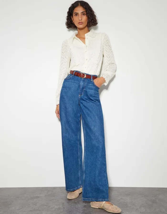 Monsoon Laura Lace Blouse Ivory Women Tops and Blouses Monsoon Laura Lace Blouse Ivory Women Tops and Blouses