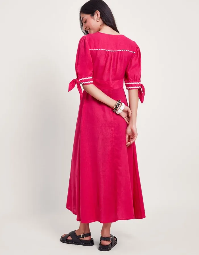 Monsoon Lita Ric Rac Dress Pink Women Casualwear Monsoon Lita Ric Rac Dress Pink Women Casualwear