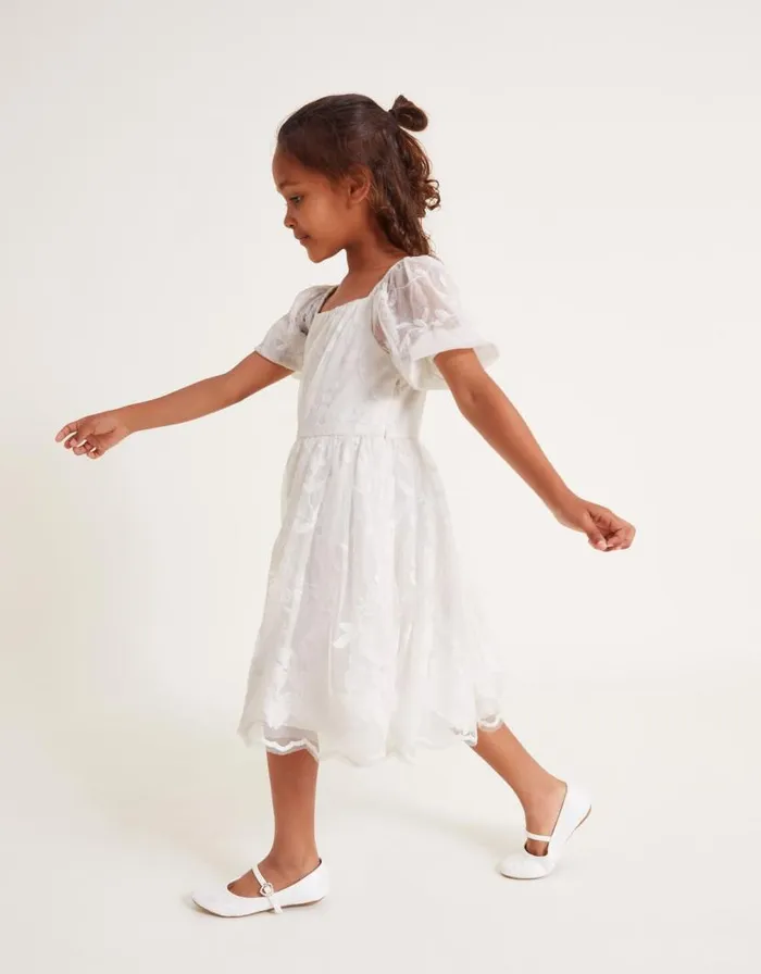 Monsoon Lulu Lace Dress Ivory Children Dresses