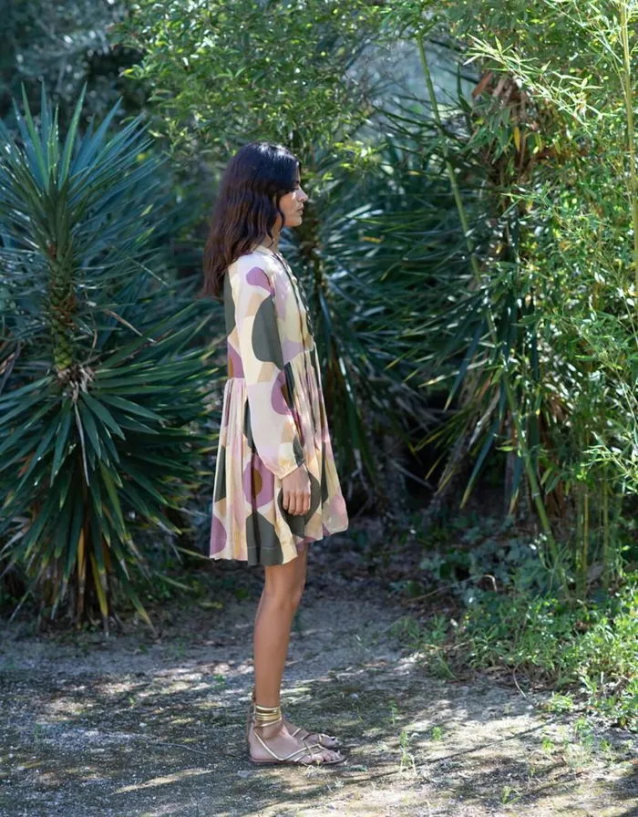 Monsoon Lyrical Sisters Jazz Geometric Print Short Dress Multi Women Summer Dresses Monsoon Lyrical Sisters Jazz Geometric Print Short Dress Multi Women Summer Dresses