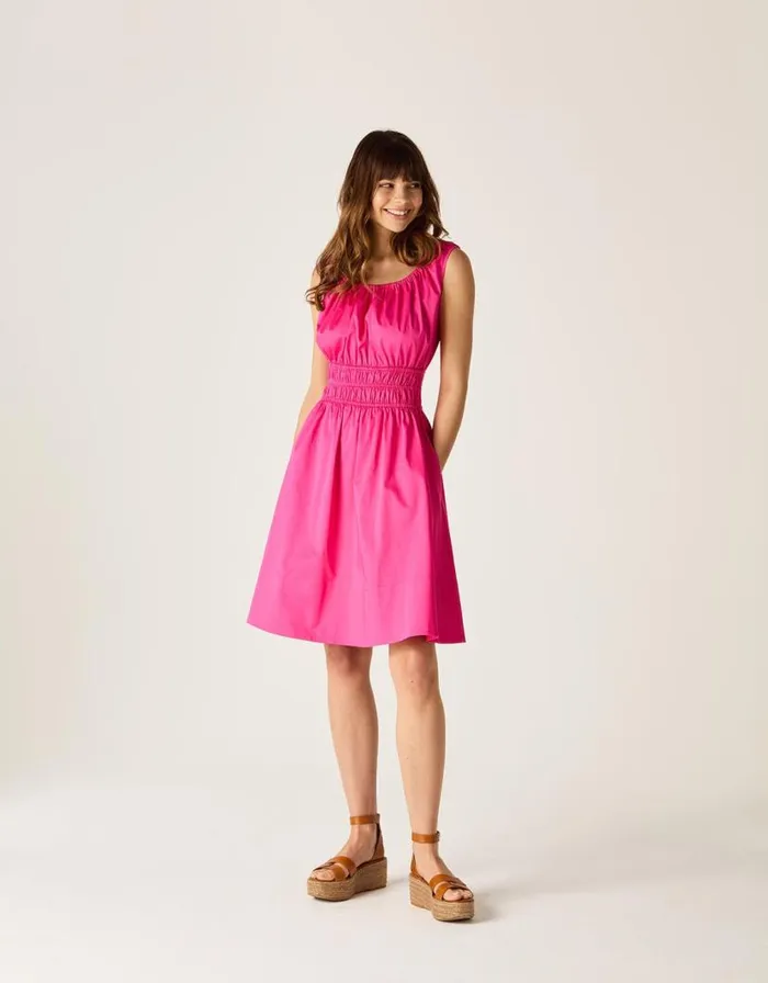 Monsoon Mirla Beane Short Sleeveless Dress Pink Women Summer Dresses Monsoon Mirla Beane Short Sleeveless Dress Pink Women Summer Dresses