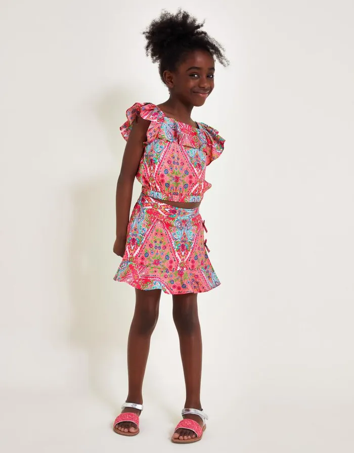 Monsoon Paisley Print Top And Skirt Set Multi Children Sets and Outfits