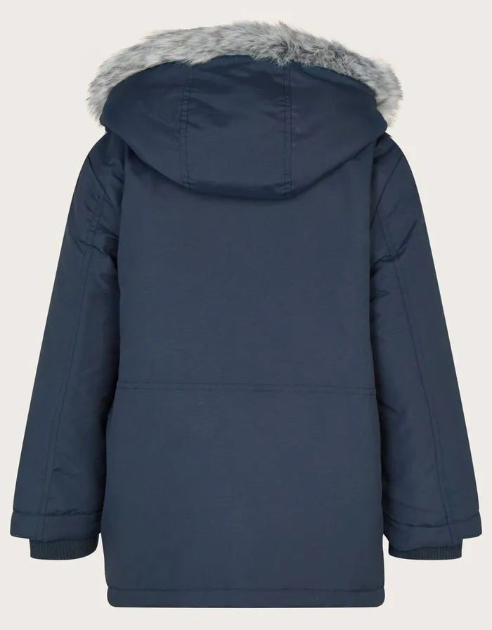 Monsoon Parka Pocket Coat Blue Children Coats and Jackets Monsoon Parka Pocket Coat Blue Children Coats and Jackets