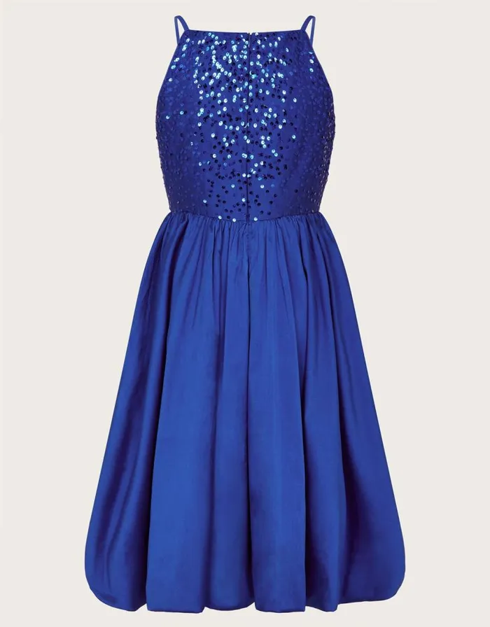 Monsoon Petalova Sequin Prom Dress Blue Children Partywear Monsoon Petalova Sequin Prom Dress Blue Children Partywear
