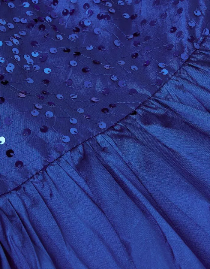Monsoon Petalova Sequin Prom Dress Blue Children Partywear Monsoon Petalova Sequin Prom Dress Blue Children Partywear