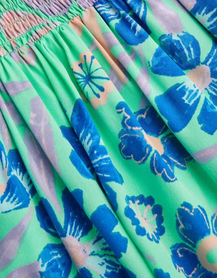 Monsoon Retro Floral Dress Green Children Dresses Monsoon Retro Floral Dress Green Children Dresses