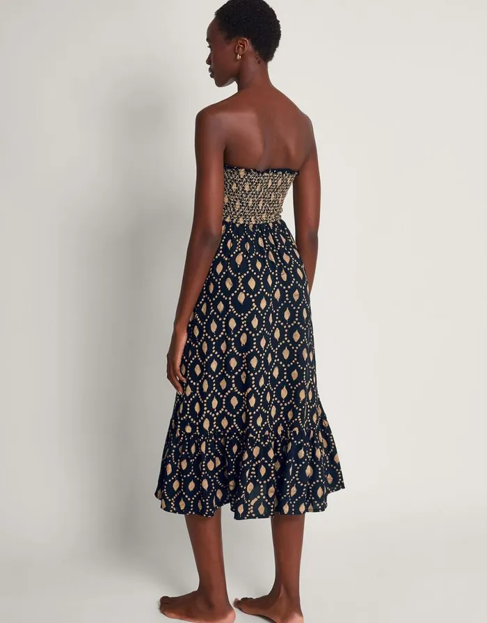 Monsoon Rhea Batik Dye Dress Black Women Beachwear and Swimwear Monsoon Rhea Batik Dye Dress Black Women Beachwear and Swimwear