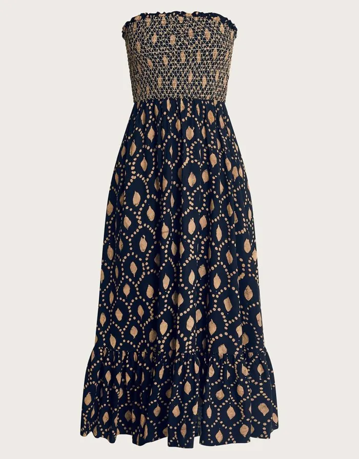 Monsoon Rhea Batik Dye Dress Black Women Beachwear and Swimwear Monsoon Rhea Batik Dye Dress Black Women Beachwear and Swimwear