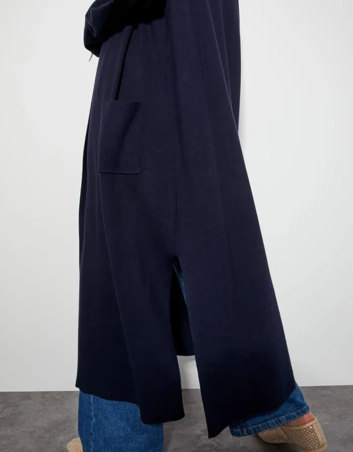 Monsoon Sade Zip Detail Longline Cardigan Blue Women Tops and Blouses Monsoon Sade Zip Detail Longline Cardigan Blue Women Tops and Blouses