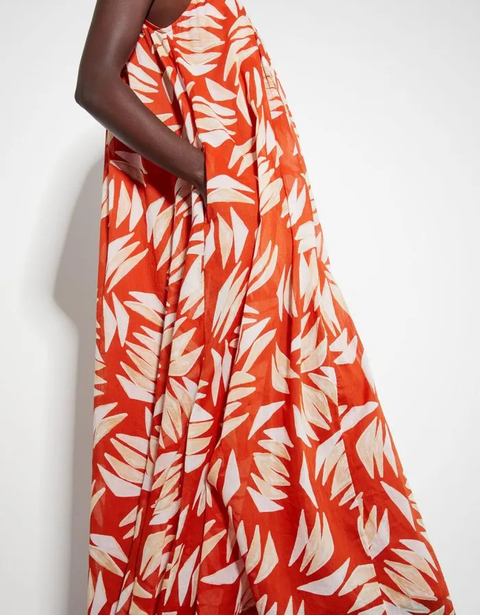 Monsoon Shelly Sleeveless Printed Maxi Dress Orange Women Casualwear Monsoon Shelly Sleeveless Printed Maxi Dress Orange Women Casualwear
