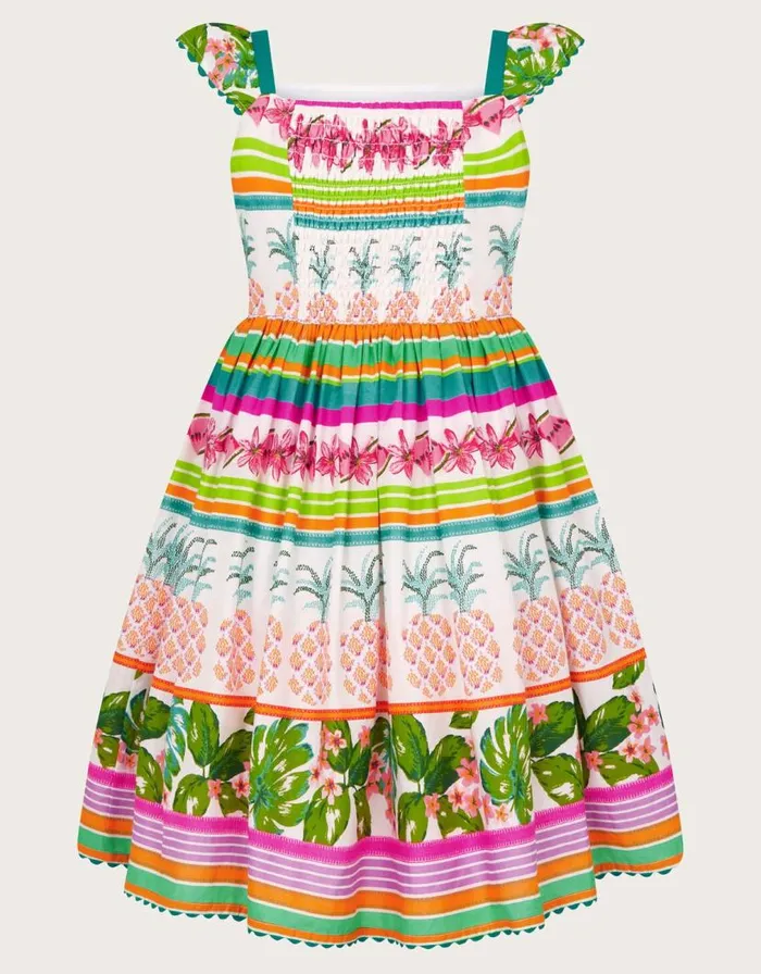 Monsoon Tropical Pineapple Dress White Children Dresses Monsoon Tropical Pineapple Dress White Children Dresses