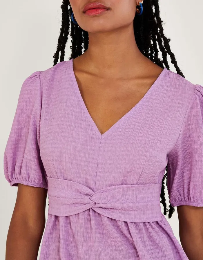 Monsoon Twist Front Jersey Top Purple Women Tops and Blouses Monsoon Twist Front Jersey Top Purple Women Tops and Blouses