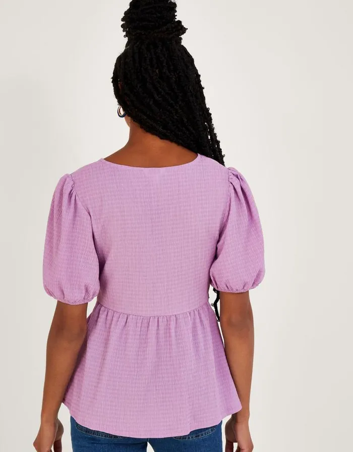 Monsoon Twist Front Jersey Top Purple Women Tops and Blouses Monsoon Twist Front Jersey Top Purple Women Tops and Blouses