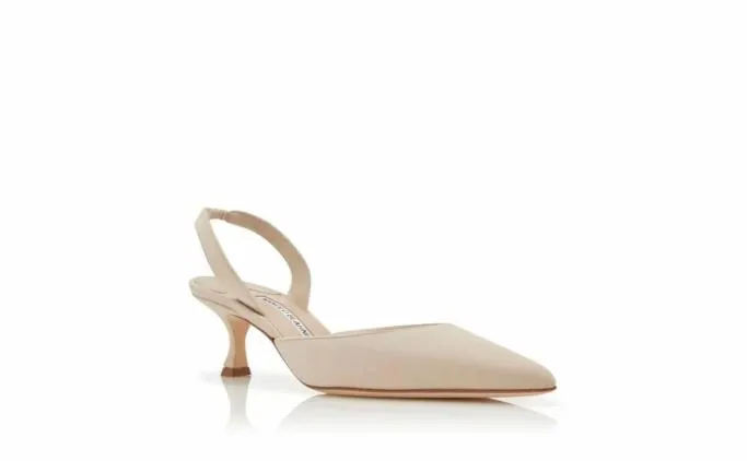Mules Women Manolo Blahnik CAROLYNE 50Light Beige Suede Slingback Pumps Mules Women Manolo Blahnik CAROLYNE 50Light Beige Suede Slingback Pumps