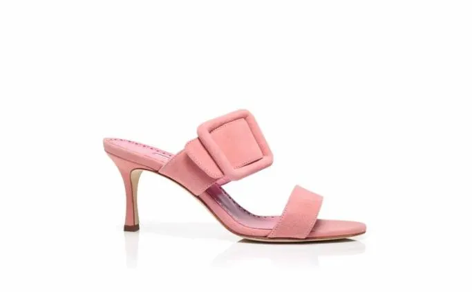 Mules Women Manolo Blahnik GABLELight Pink Suede Open Toe Mules Mules Women Manolo Blahnik GABLELight Pink Suede Open Toe Mules