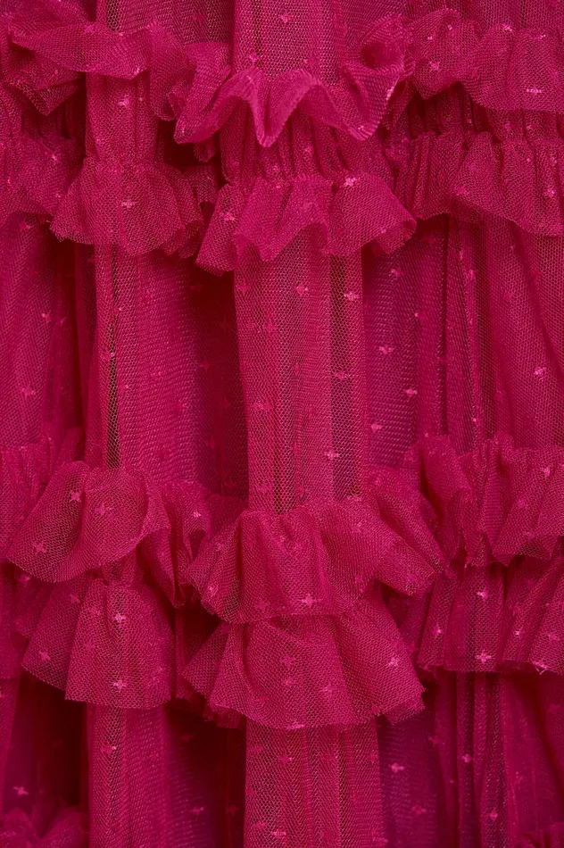 Needle and Thread Lisette Ruffle Off Shoulder Gown Pink Women Evening Dresses