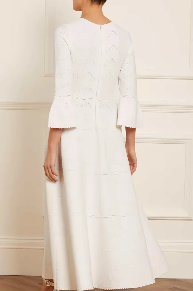 Needle and Thread Pretty Pointelle Knit Gown White Women Knitwear