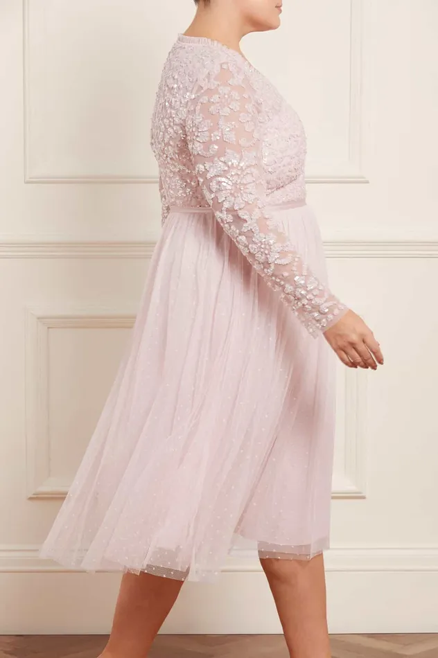 Needle and Thread Tempest Bodice VNeck Midaxi Dress Pink Women Embellished Dresses