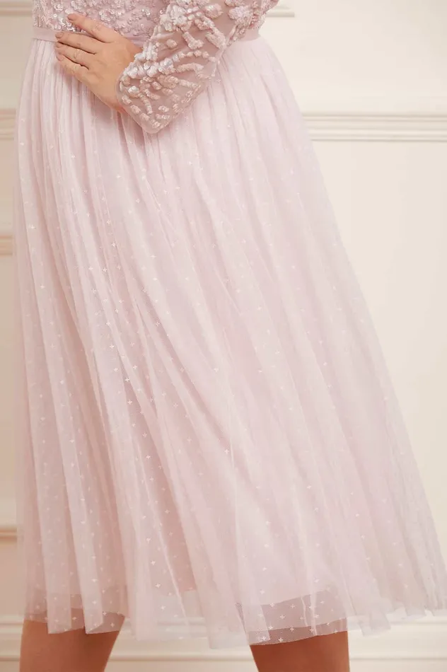 Needle and Thread Tempest Bodice VNeck Midaxi Dress Pink Women Embellished Dresses