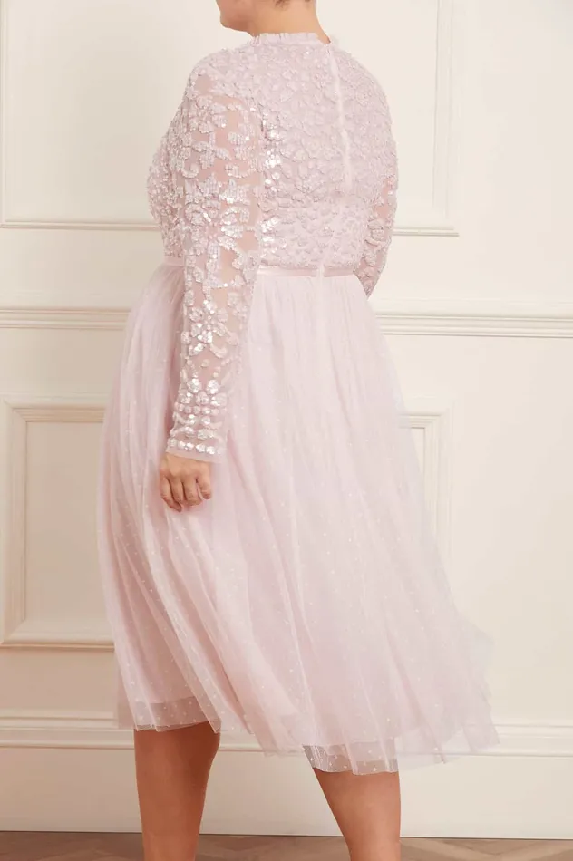 Needle and Thread Tempest Bodice VNeck Midaxi Dress Pink Women Embellished Dresses