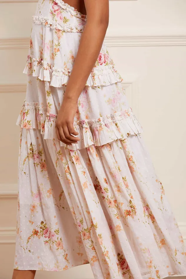 Needle and Thread Trailing Blooms Cotton Backless Ankle Gown Multi Women Day Dresses Needle and Thread Trailing Blooms Cotton Backless Ankle Gown Multi Women Day Dresses