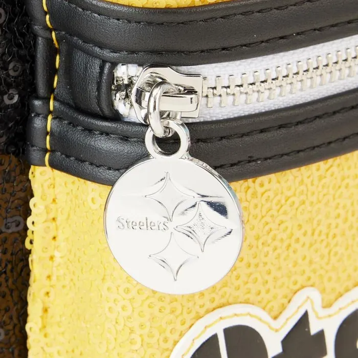NFL Pittsburgh Steelers Sequin Mini Backpack Unisex Loungefly Backpacks NFL Pittsburgh Steelers Sequin Mini Backpack Unisex Loungefly Backpacks