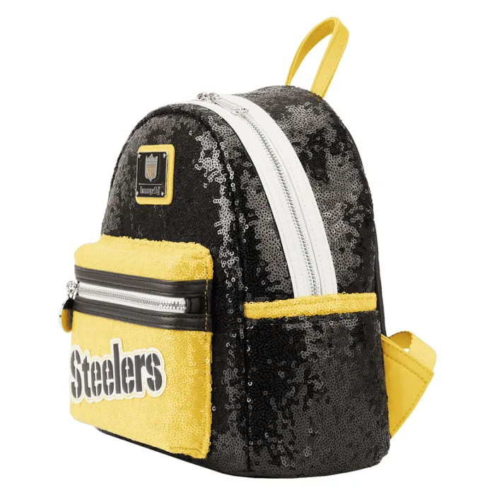 NFL Pittsburgh Steelers Sequin Mini Backpack Unisex Loungefly Backpacks NFL Pittsburgh Steelers Sequin Mini Backpack Unisex Loungefly Backpacks