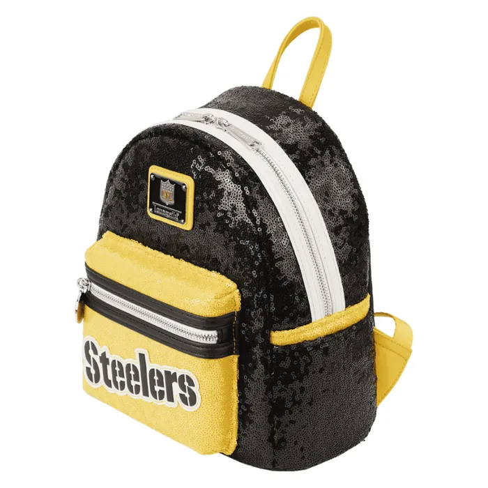 NFL Pittsburgh Steelers Sequin Mini Backpack Unisex Loungefly Backpacks NFL Pittsburgh Steelers Sequin Mini Backpack Unisex Loungefly Backpacks