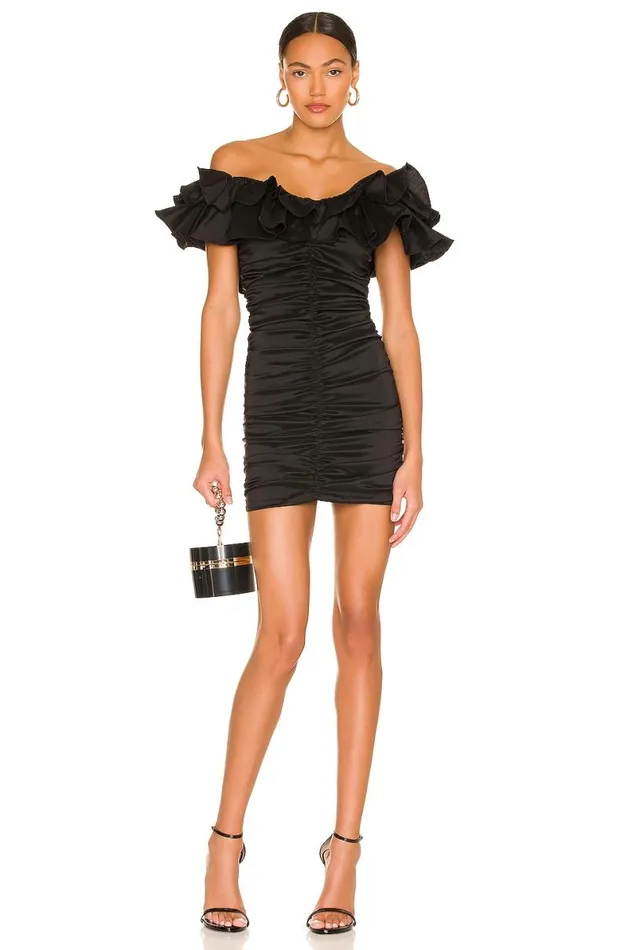 Nikolina Ruched Dress Black Women Lovers and Friends Dresses