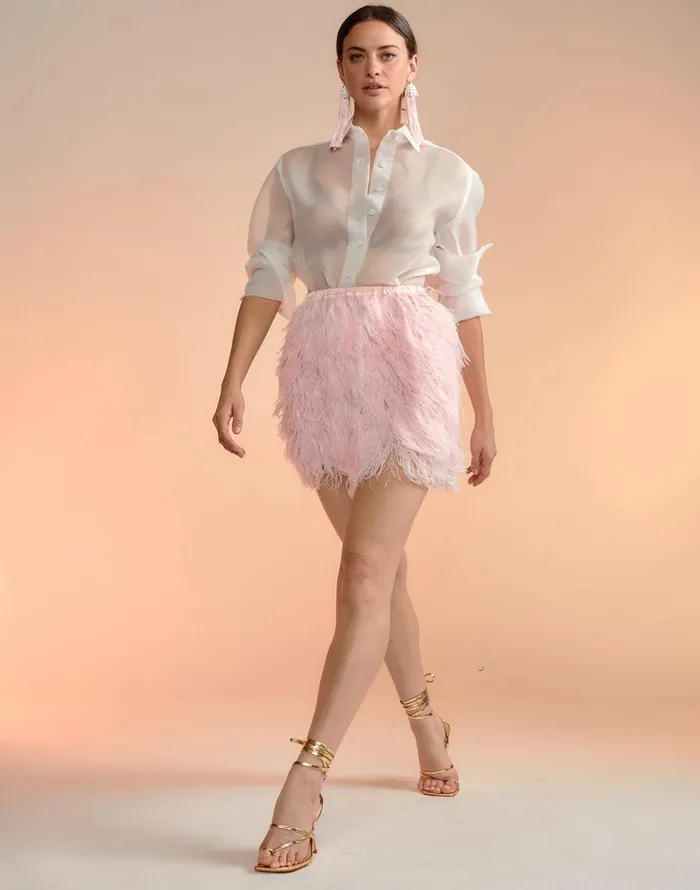 Organza Button Down Shirt 8211 White Women Cynthia Rowley Tops