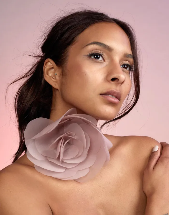 Organza Flower Ties 8211 Blush Women Cynthia Rowley Accessories