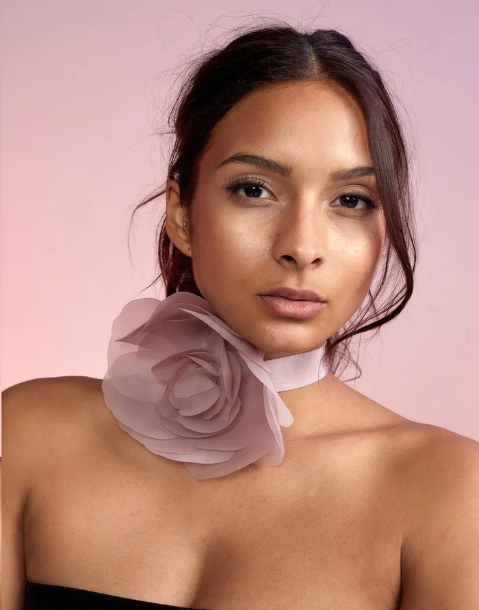 Organza Flower Ties 8211 Blush Women Cynthia Rowley Accessories