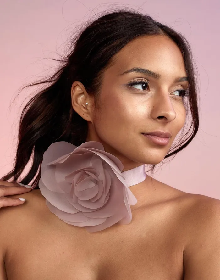 Organza Flower Ties 8211 Blush Women Cynthia Rowley Accessories